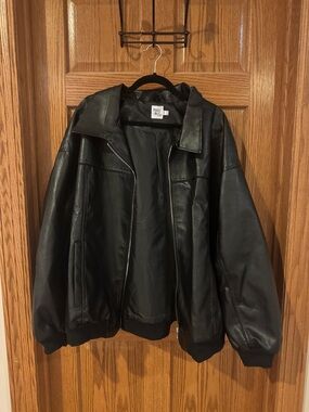 Princess Polly Black Faux Leather Bomber Jacket